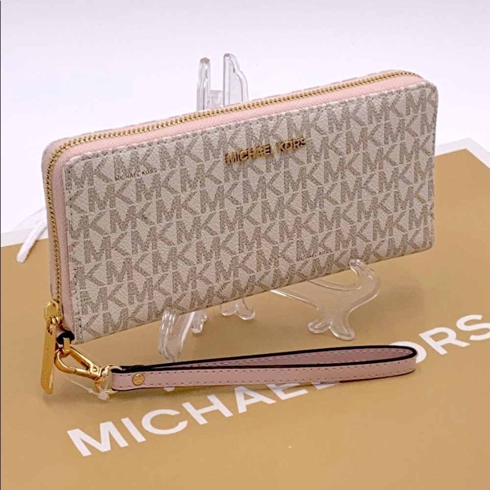 MICHAEL KORS LG CONTINENTAL WALLETS POWDER BLUSH